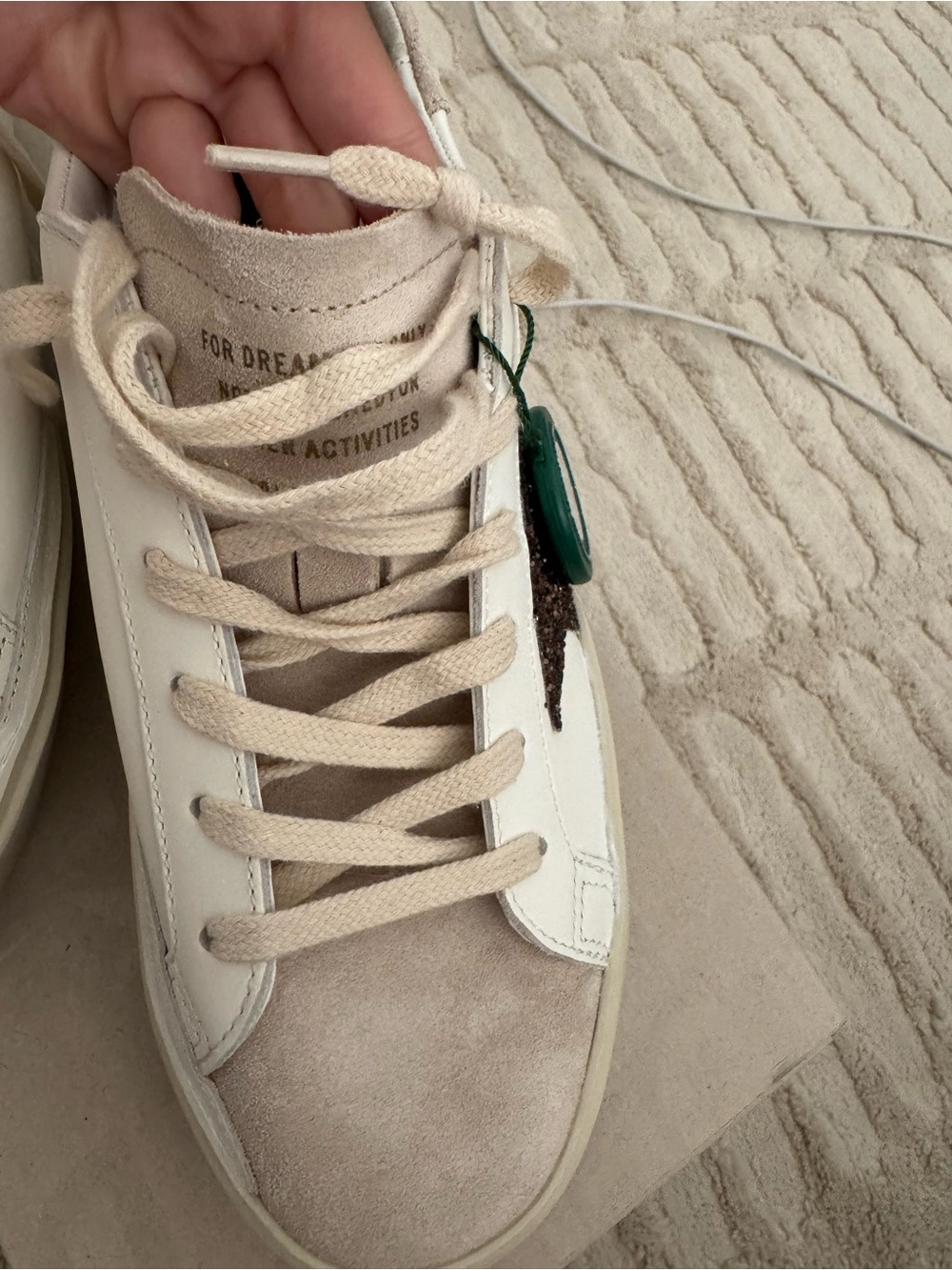 Golden Goose White/Beige Hi Star Classic Women's Sneakers - Picture 9 of 10